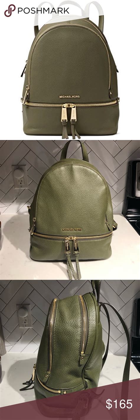 michael kors purse green|michael kors olive green backpack.